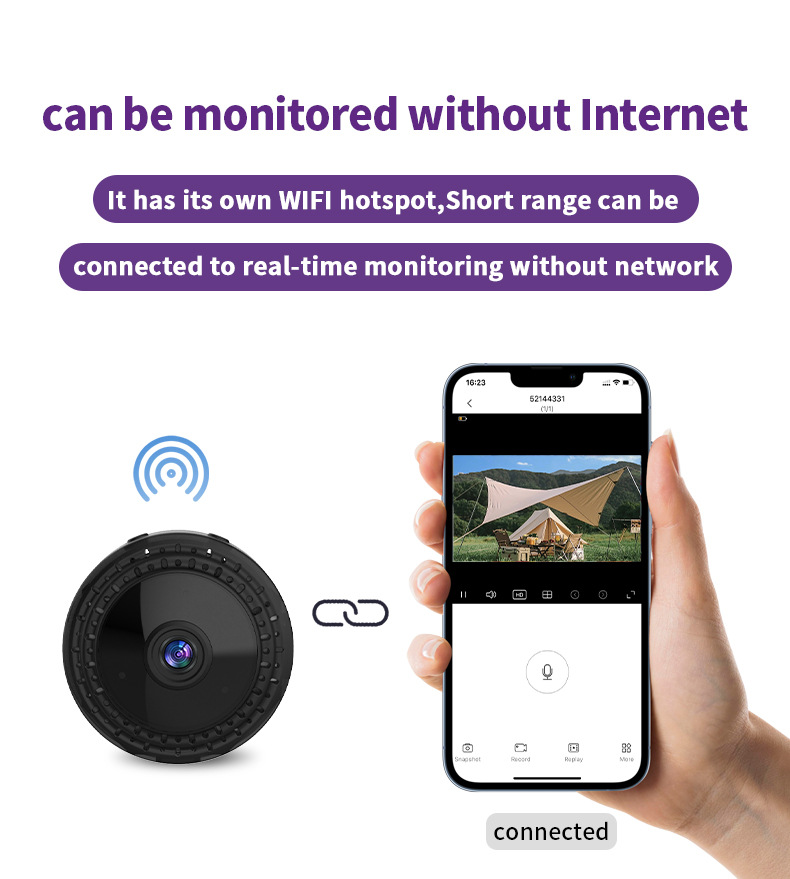 V380 Battery Security Camera with Night Vision