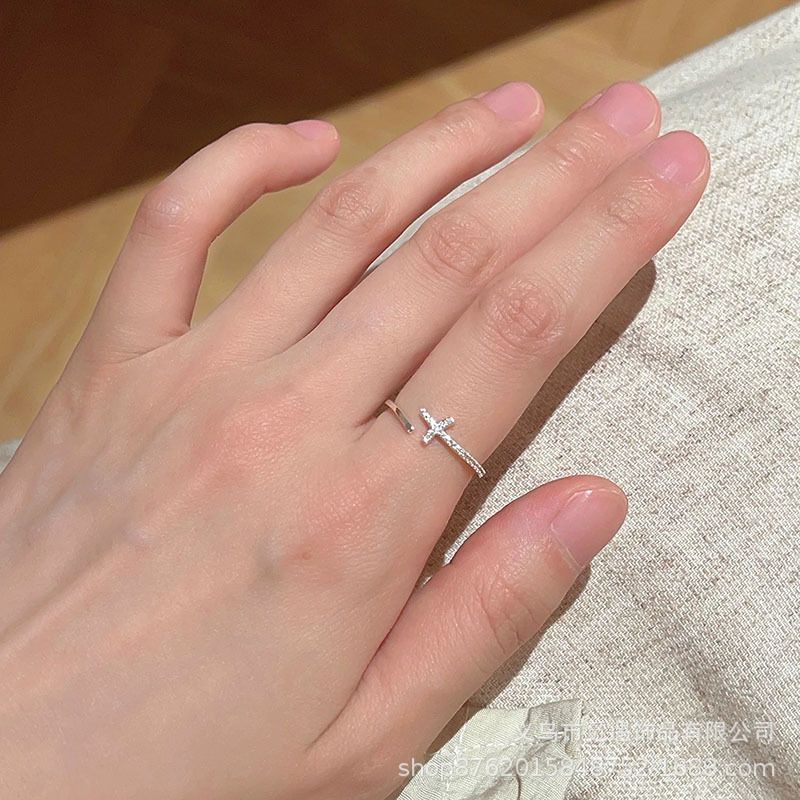 Damen-Minimalring in Silber, Zeigefingerdesign