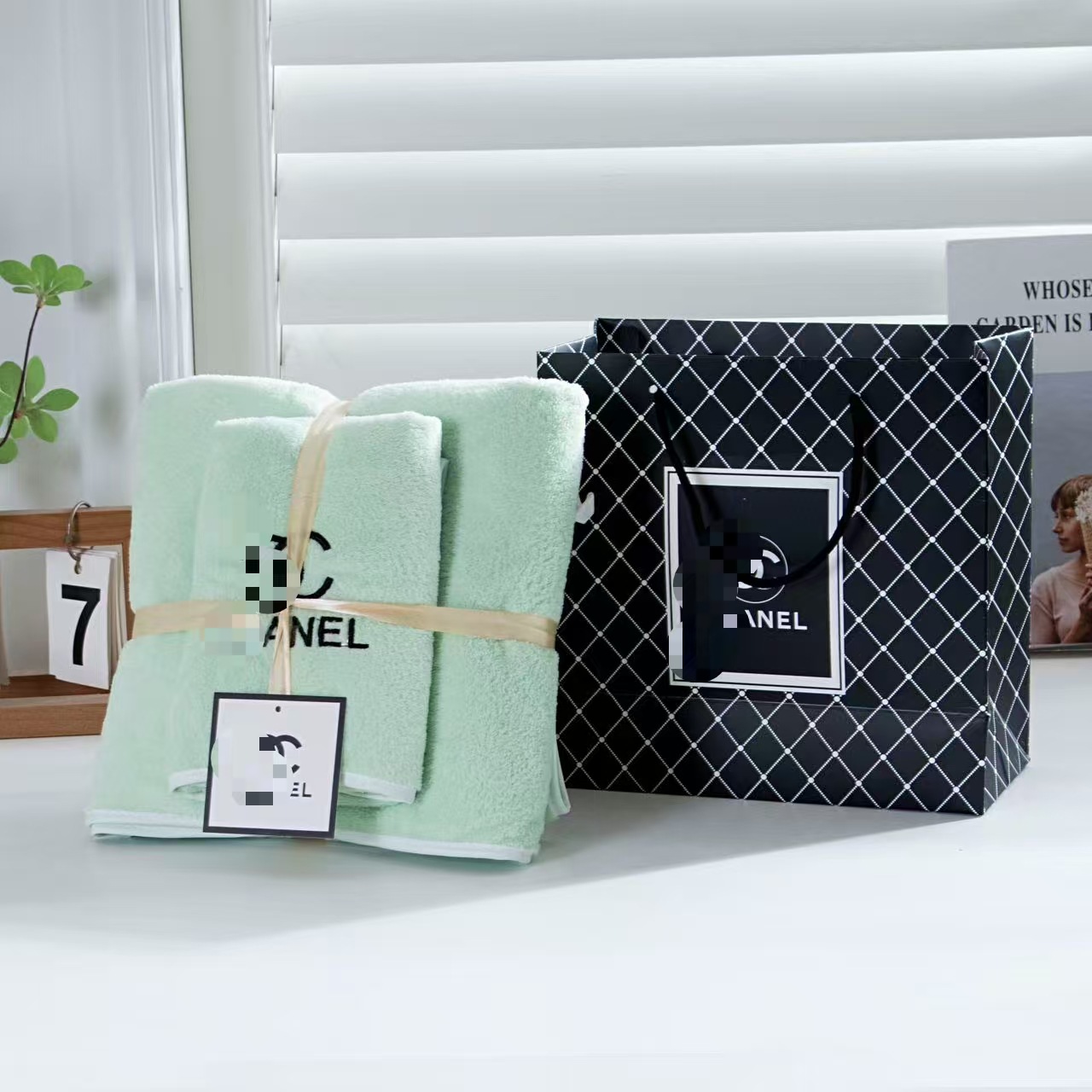 Double-Layer Bath Towel Set, 2-Piece