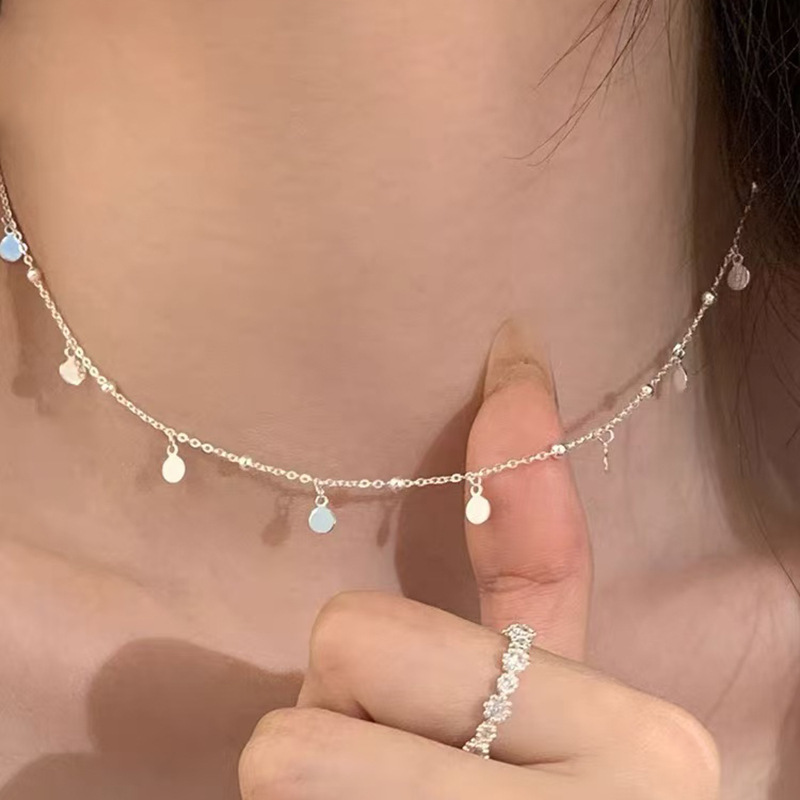 S925 Silber-Perlenkette, elegantes Design