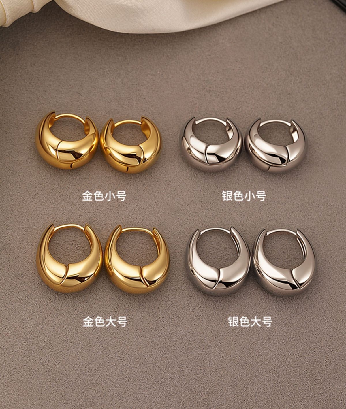 925er-Silber-Tropfen-Ring-Ohrringe für Damen