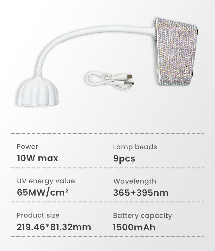 Mini taşınabilir UV tırnak kurutucu, akıllı kablosuz LED ışık