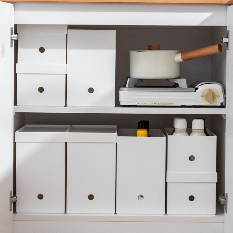 Japanese style white kitchen storage box