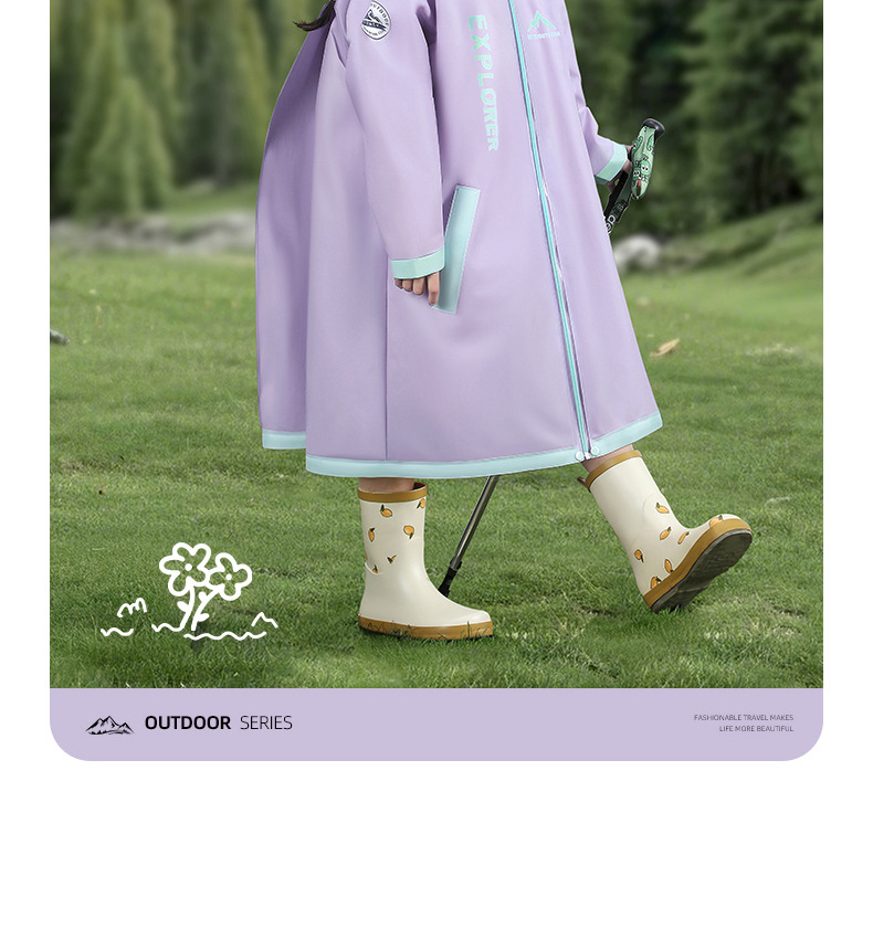 Beimei Children's Raincoat with Backpack Space