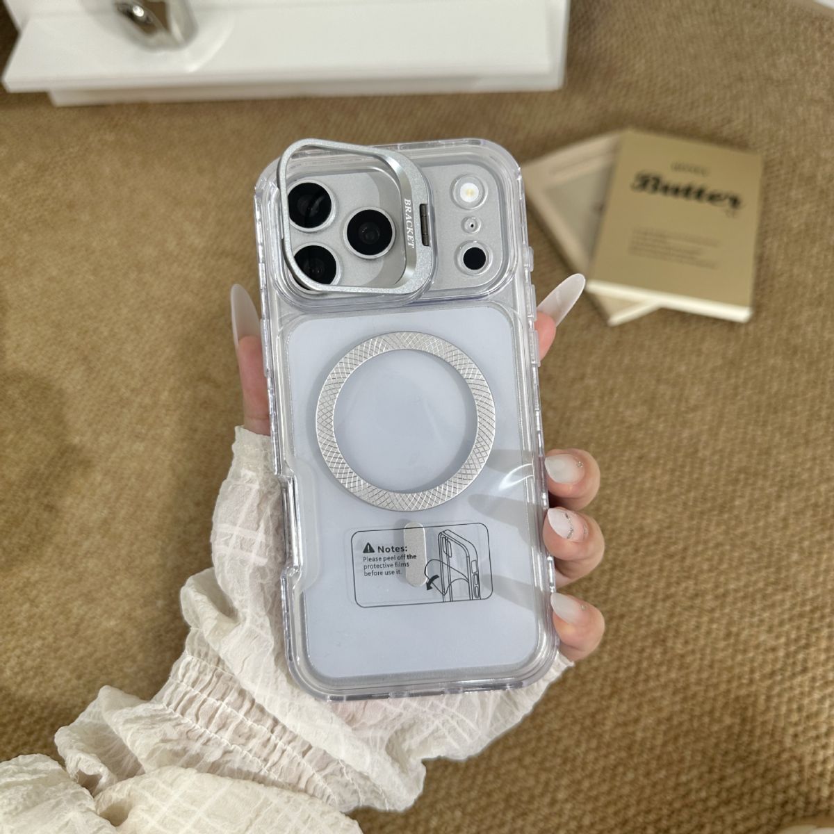 iPhone 18 Pro Max phone case, stand function, transparent