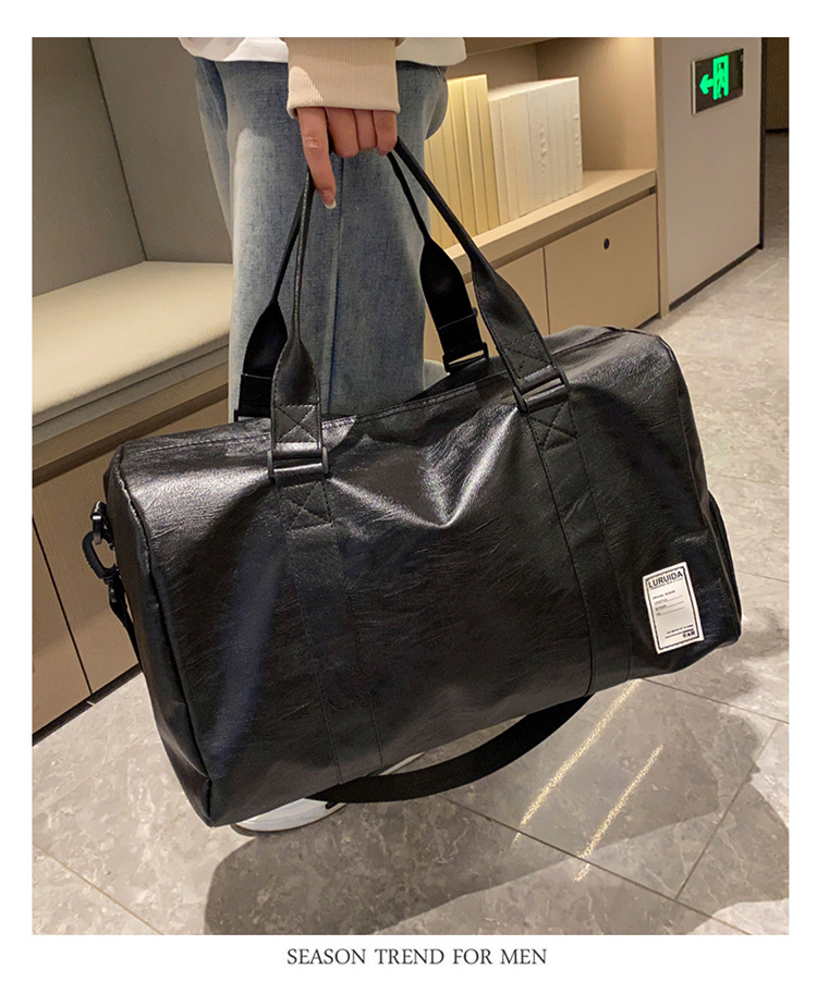 Sports Fitness Bag Leather Dry Wet Separation Large Capacity