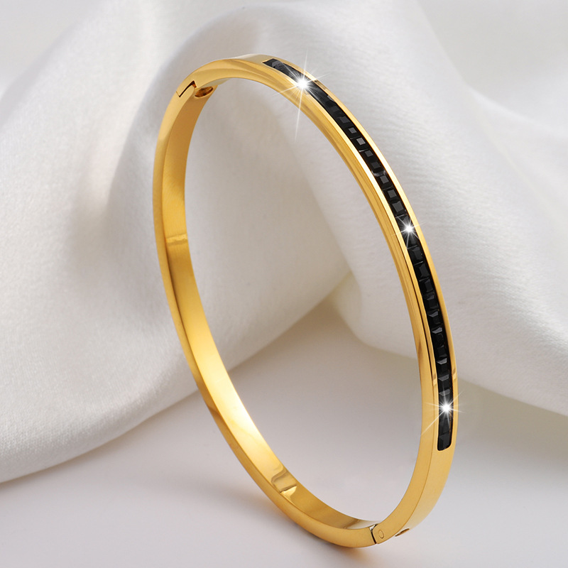 Titanstahl-Armband, vollständig mit Mikrodiamanten besetzt