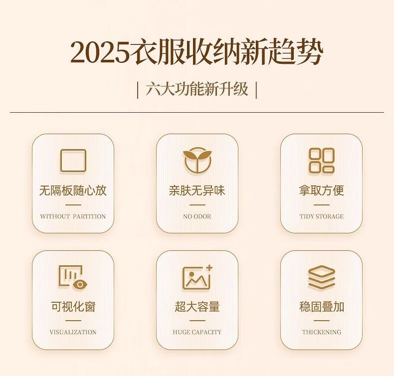 牛津布带盖衣物可视窗收纳盒衣柜分层衣物收纳整理神器阳台整理箱