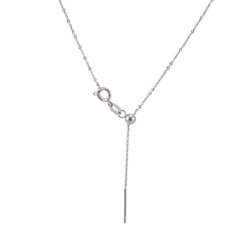 Needle-type O-chain bead necklace for women, hypoallergenic