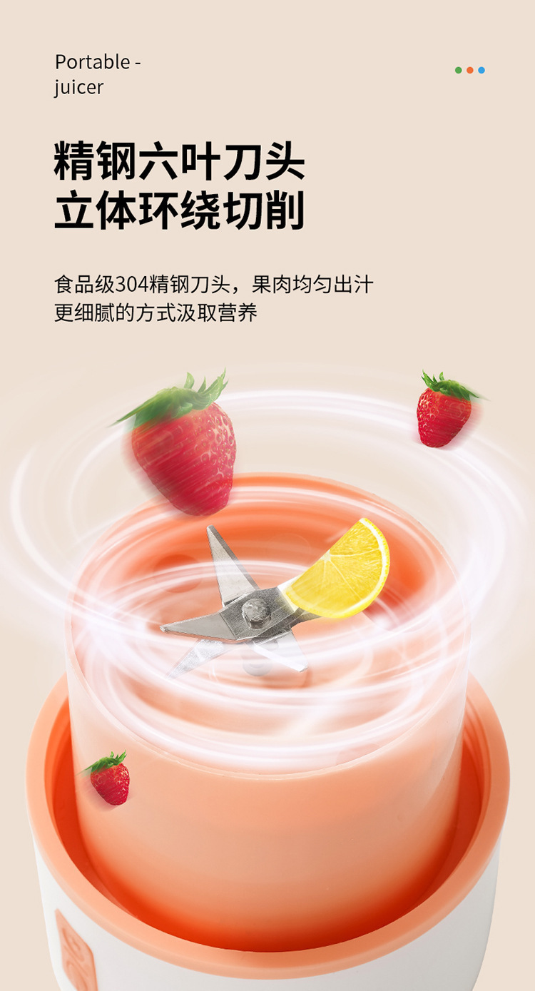Portable Fully Automatic Rechargeable Juicer Cup