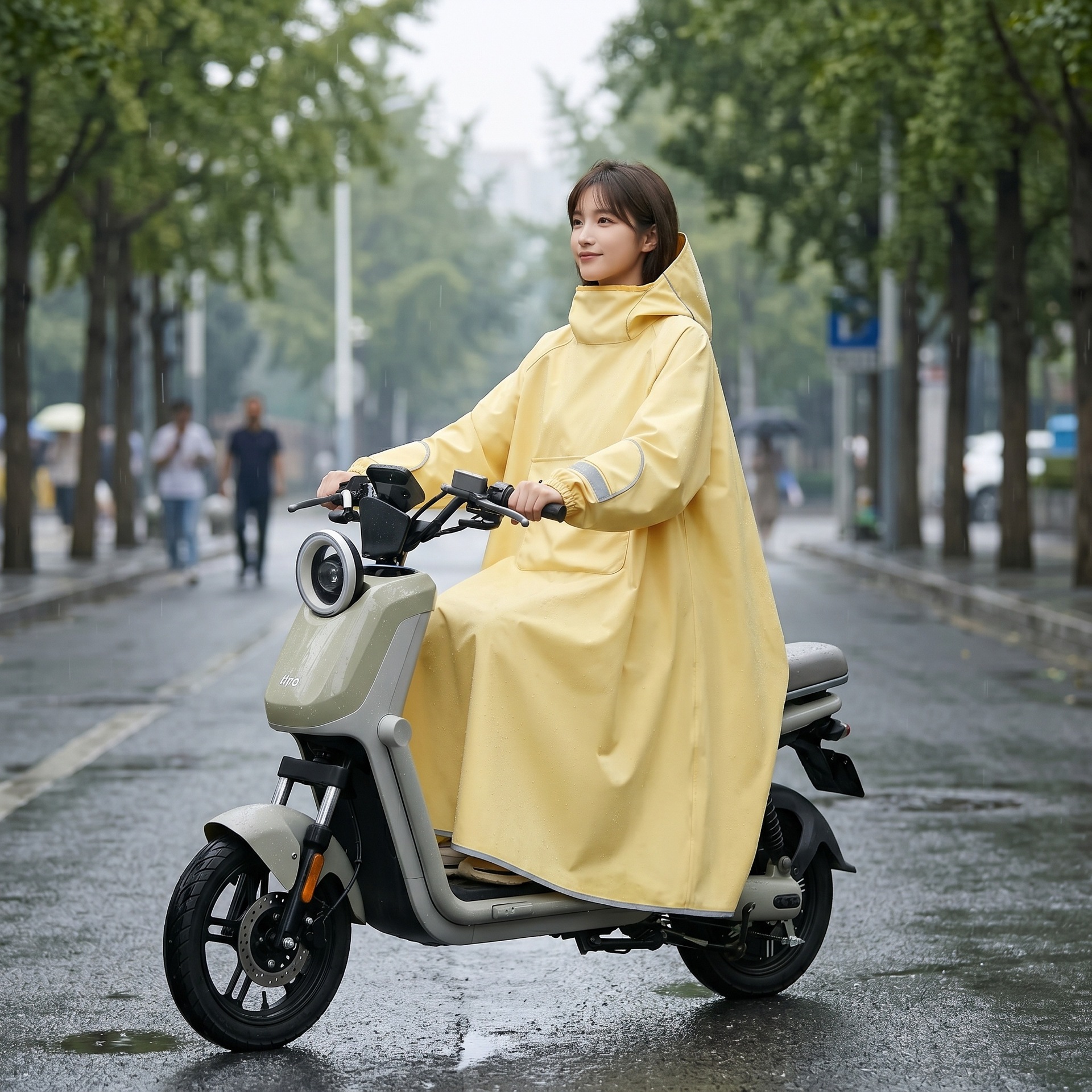 E-bike raincoat, thickened waterproof, full-body protection