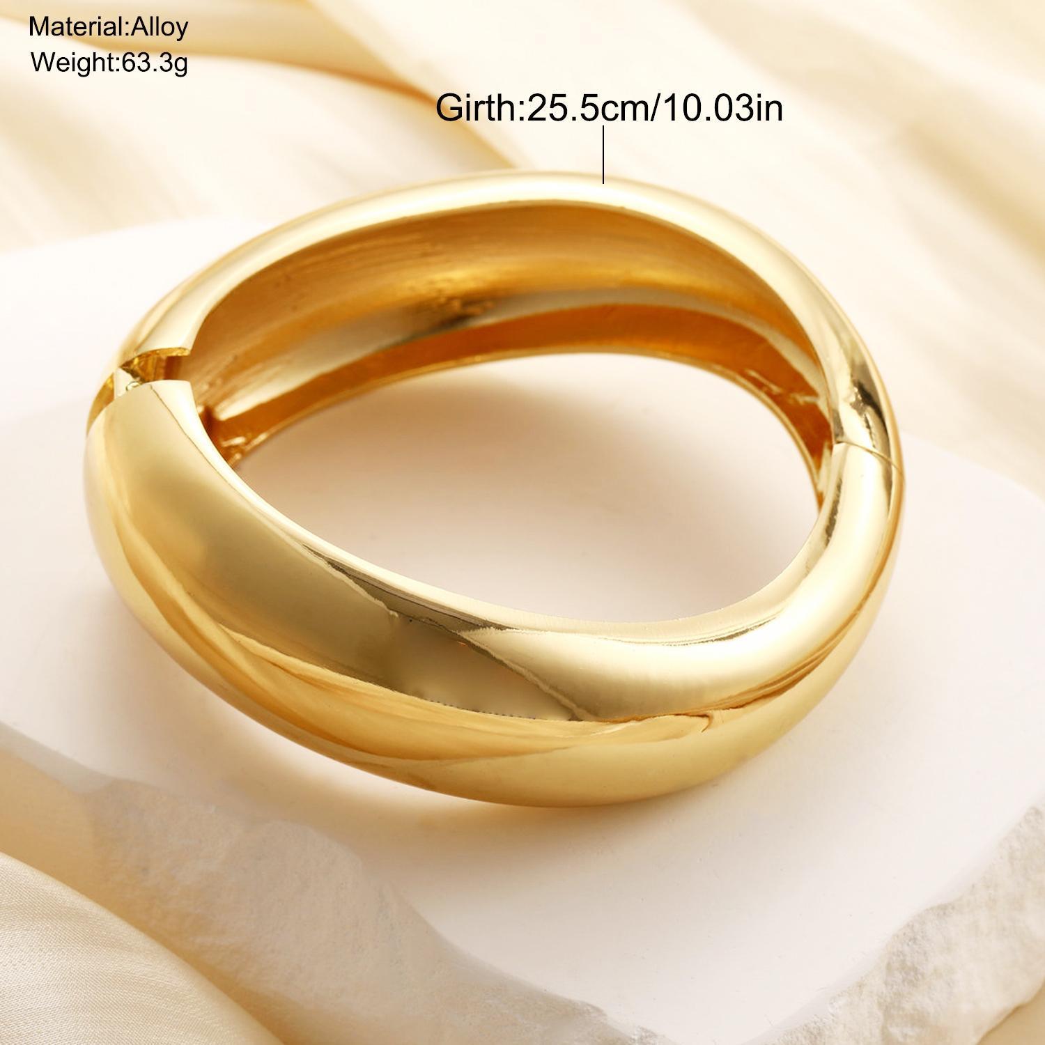 Acrylic mirror finish bracelet, glossy open-mouth