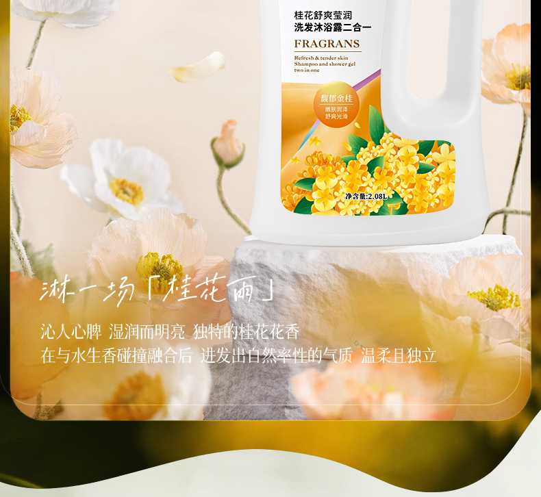 Jialang Osmanthus 2-in-1 Shampoo Shower Gel Family Size