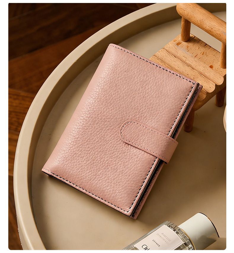 Passport wallet, leather look, RFID blocking, women's