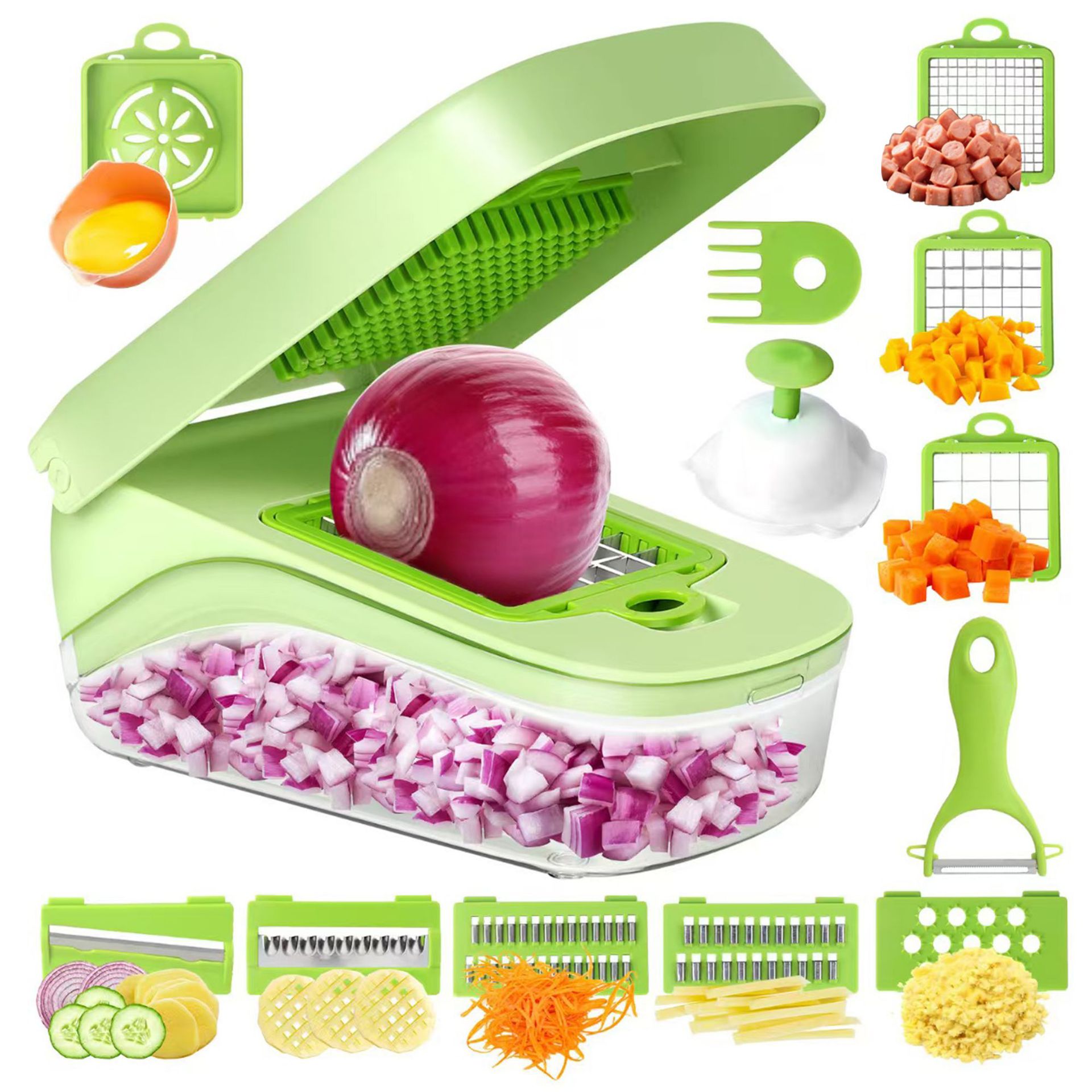 Multifunctional Vegetable Chopper Slicer Shredder