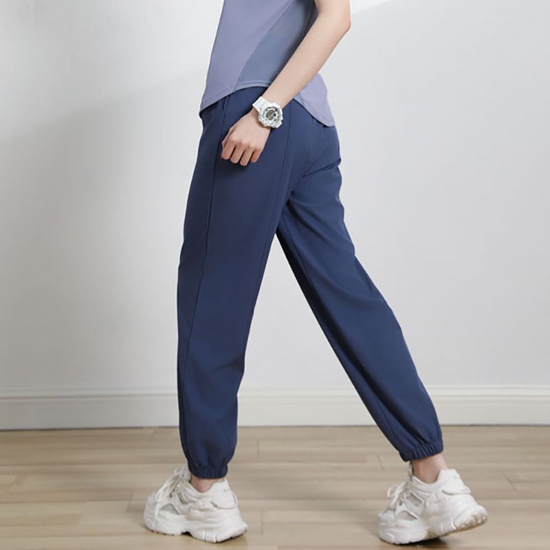 Yeni stil kadın bol paça jogger hızlı kuruyan yoga pantolonu dar kesim koşu fitness nefes alan günlük pantolon