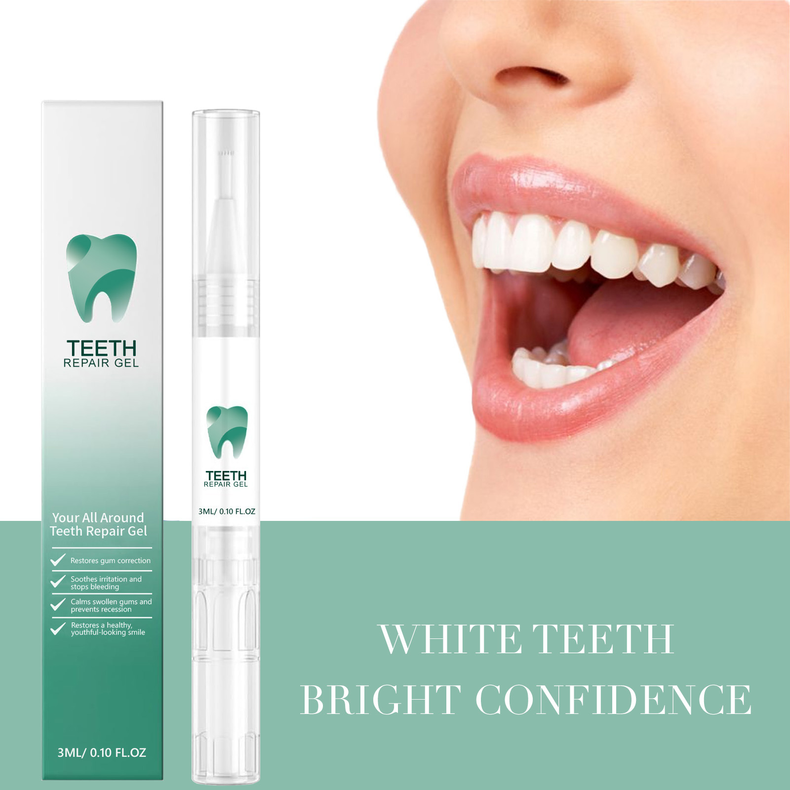 Teeth care gel pen for tartar and stain removal