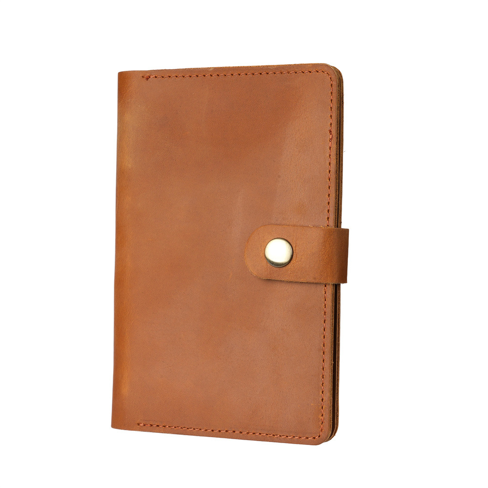 1158 Genuine Leather Crazy Horse Passport Travel Wallet Card Holder