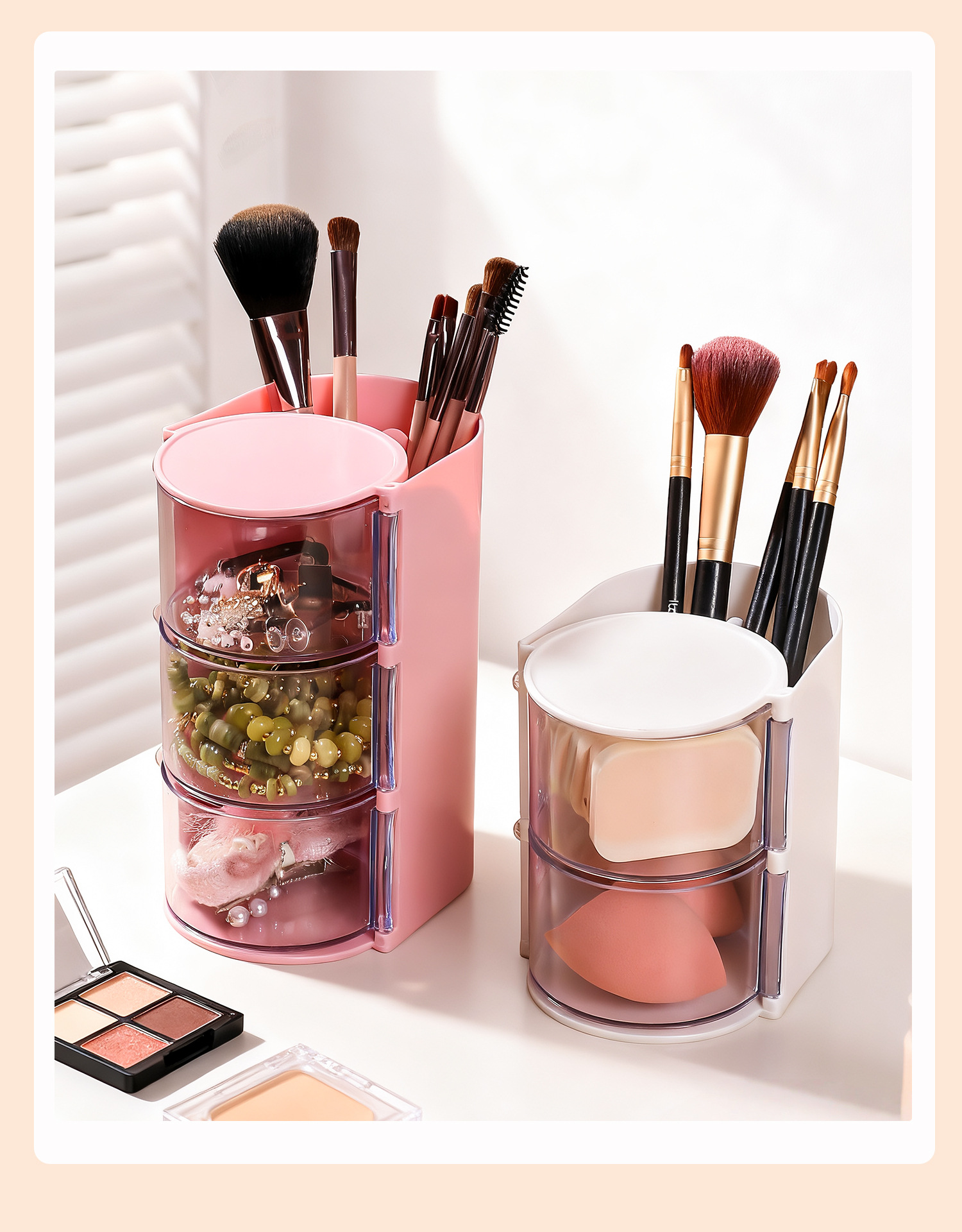 Rotating Make-up Organizer mit Staupschutz