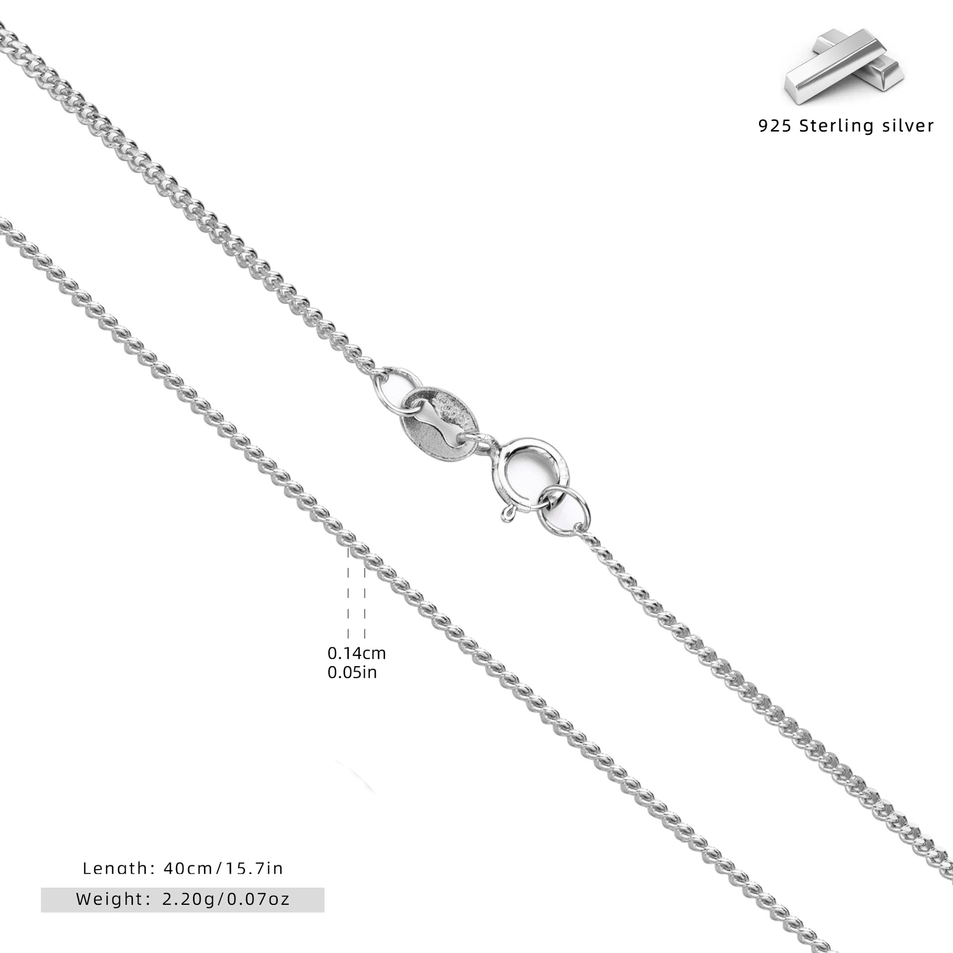 S925 sterling silver necklace, clavicle chain, DIY base