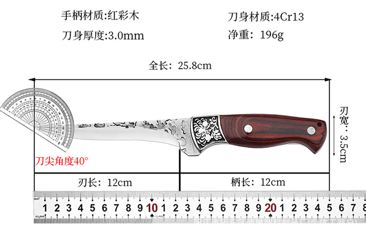Yangjiang Metzgermesser-Set, handgeschmiedet, Hammerschlag