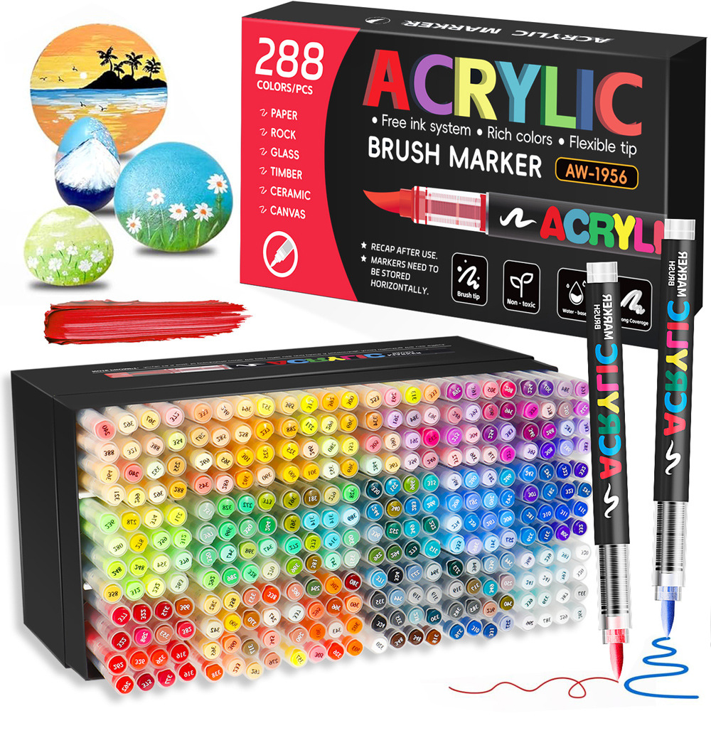 418 renk akrilik marker seti çocuklar için
