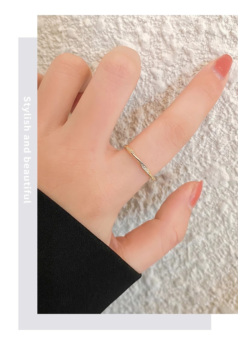 莫比乌斯环戒指女轻奢小众设计感ins风可调节食指戒情侣对戒百搭