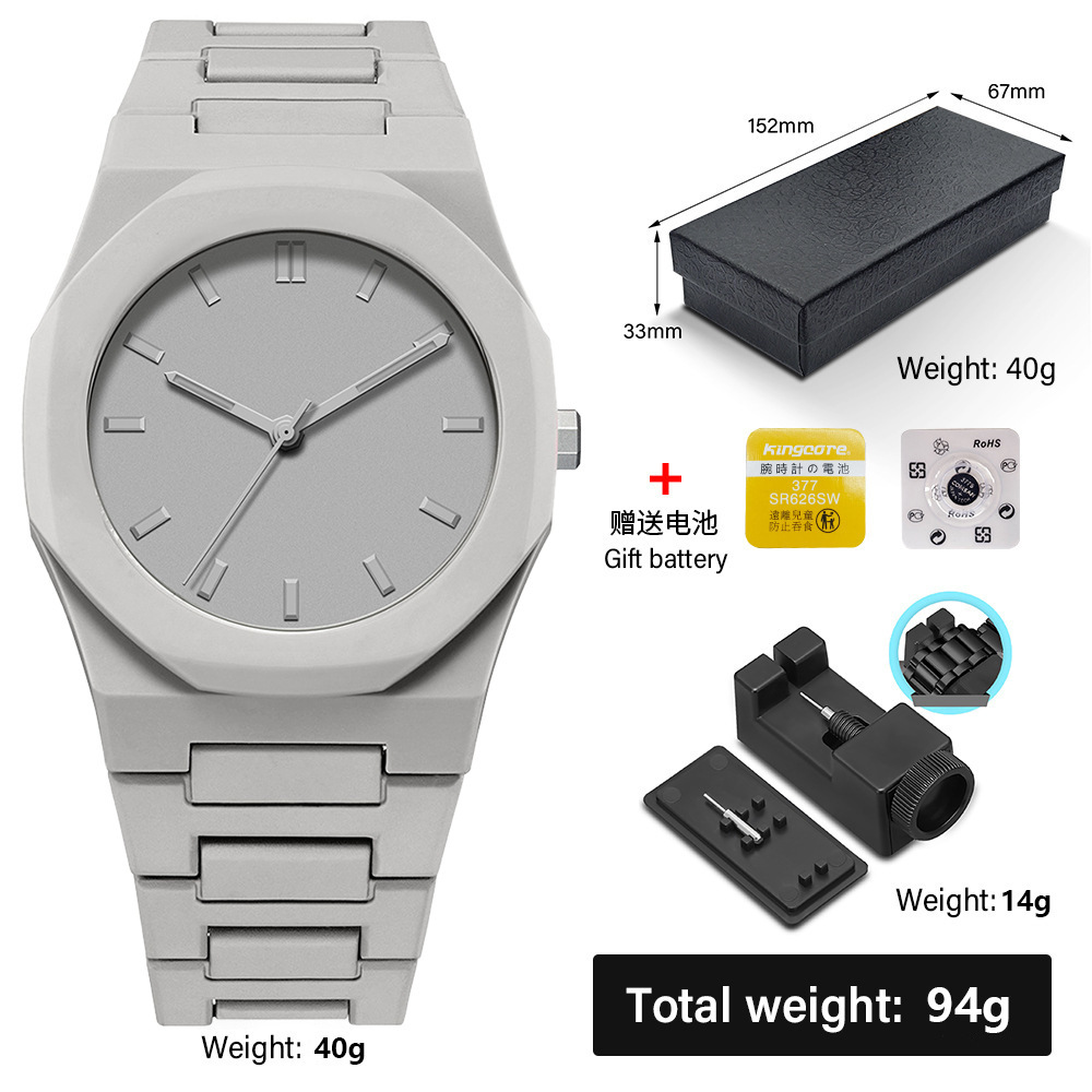 Men's quartz watch with plastic case, 2025 collection