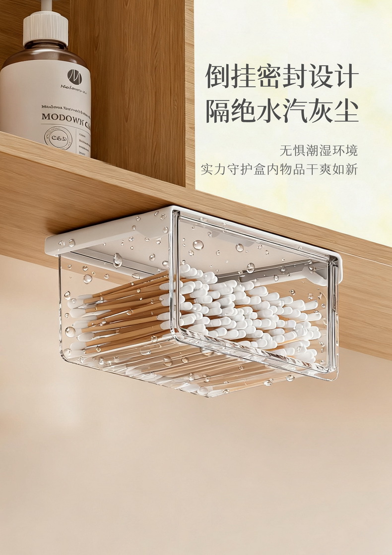 Schublade unter Spiegelschrank, transparenter Kosmetik-Organizer