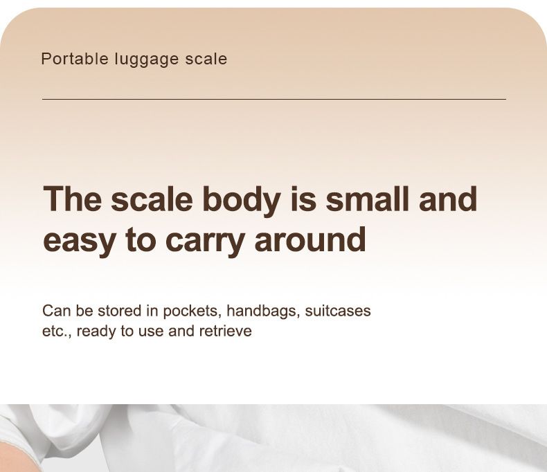 Portable Luggage Scale with Hook, High Precision
