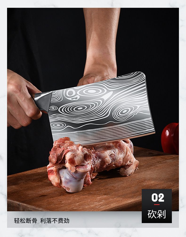 Longquan kitchen knife set, forged chef and slicing knives