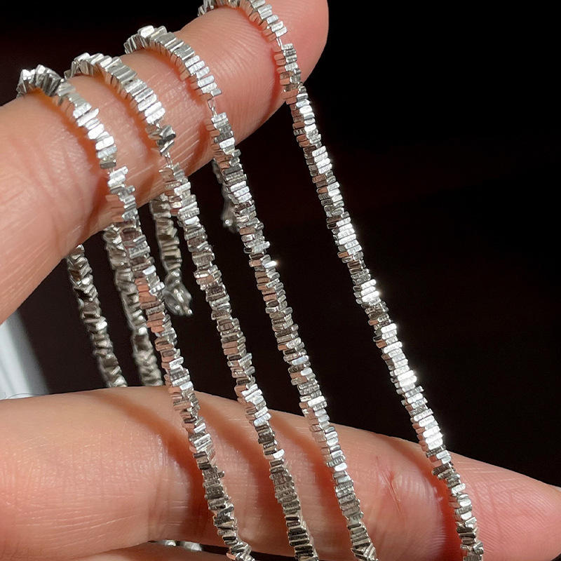 S925 Silber mehrschichtige Halskette französischer Stil Kettenglieder
