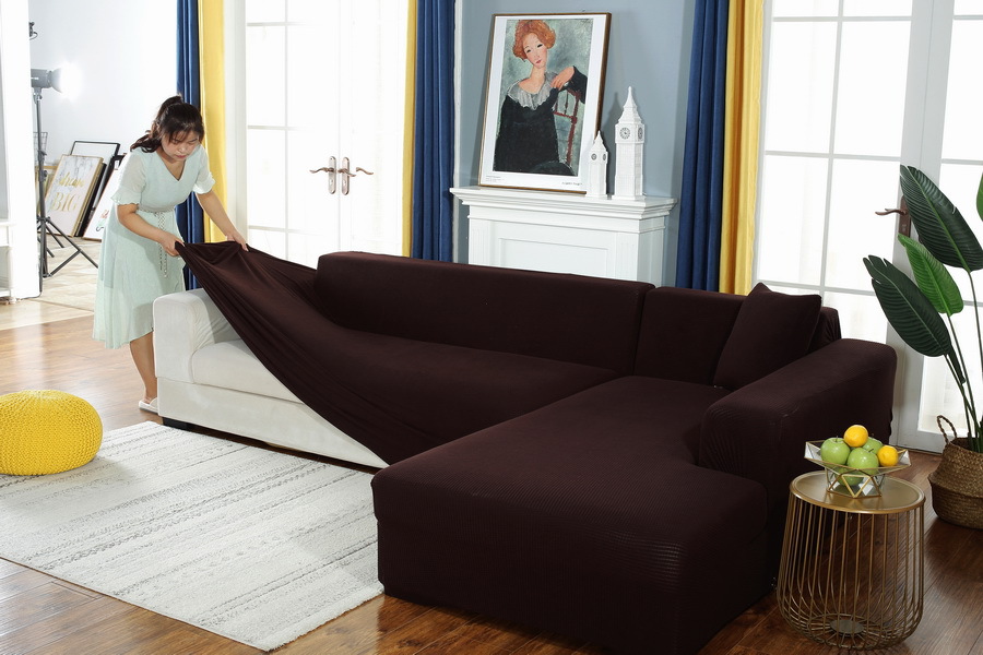 Corn Velvet Sofa Cover Thick Elastic Non-Slip