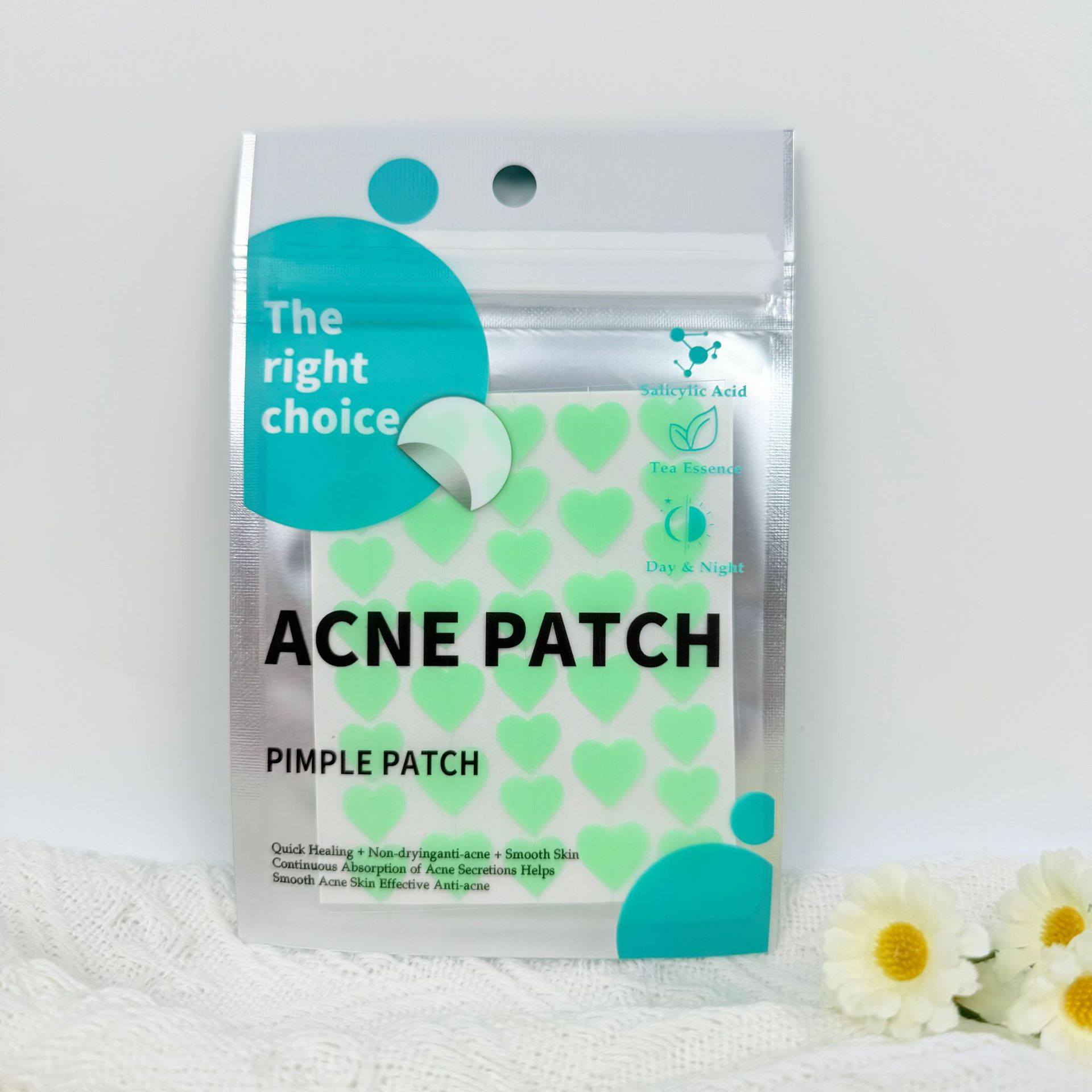 Pimplepatch Heart-Shaped Acne Patches Hydrocolloid Effective