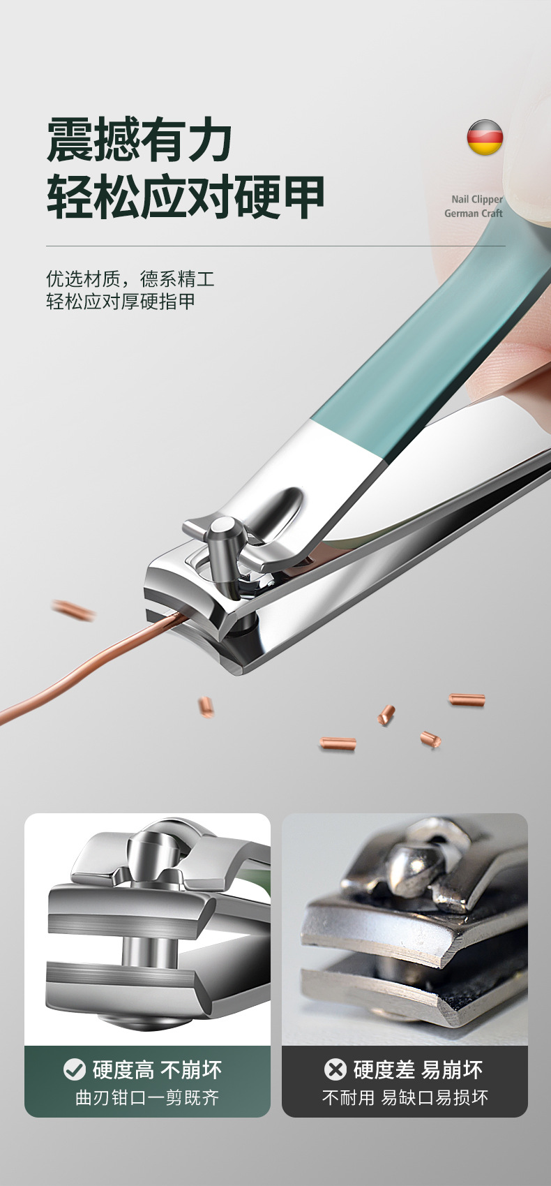 Edelstahl-Maniküre-Pedikür-Set mit Nagelschere