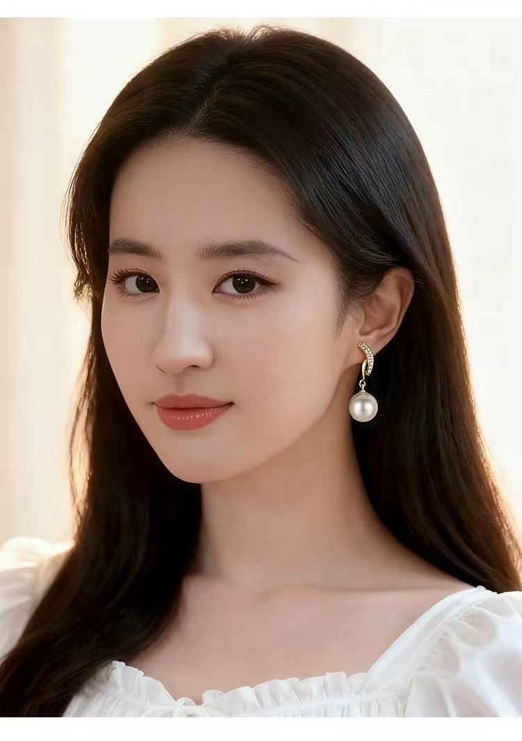 925 silver pearl stud earrings