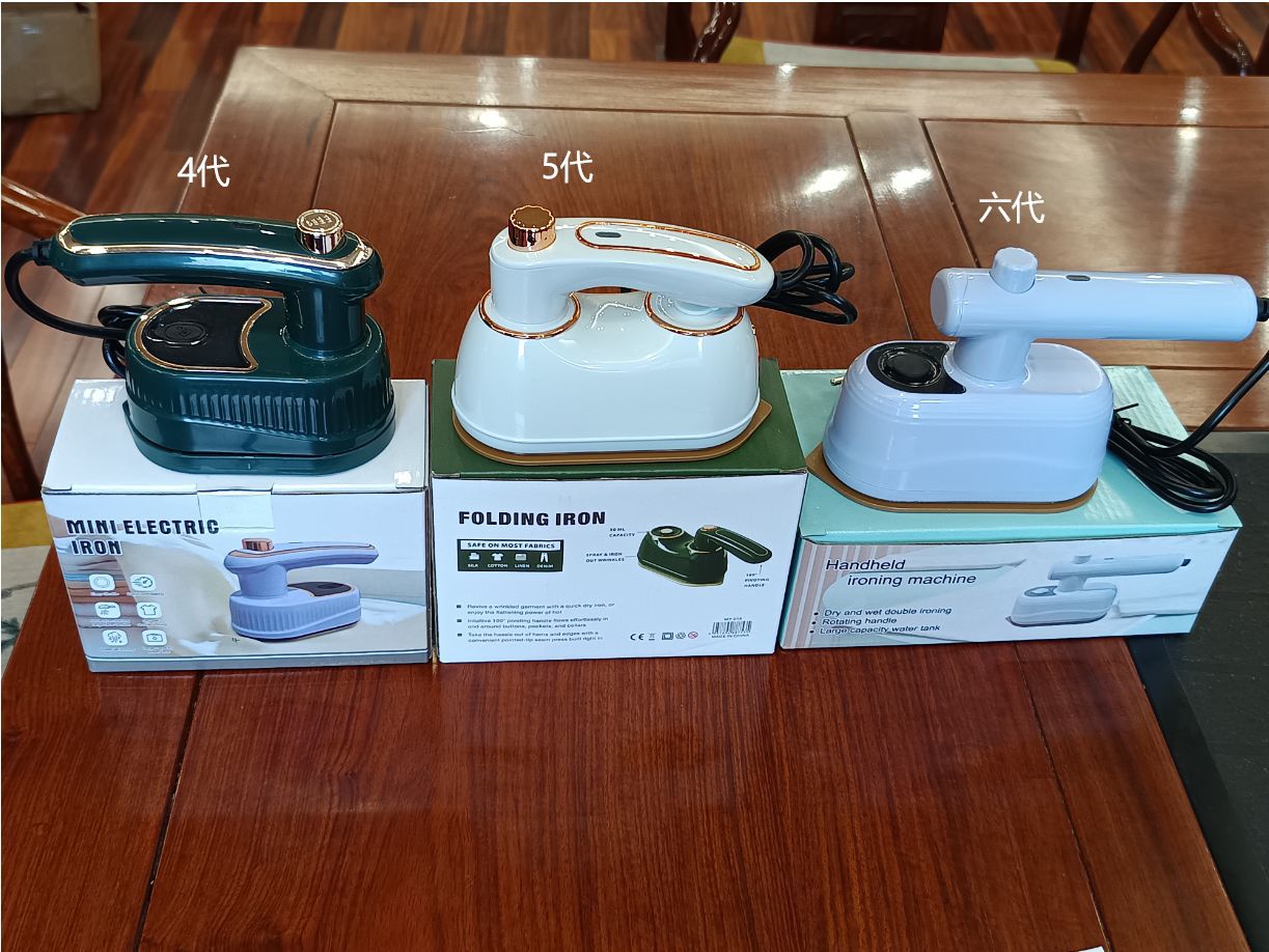 Portable handheld steam iron for garments