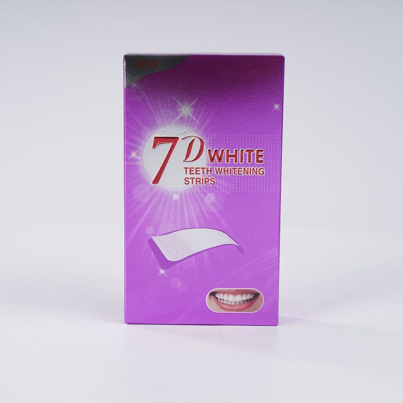 7D紫色美白牙贴 牙齿快速美白 针对敏感牙龈便携式家用牙贴美白条