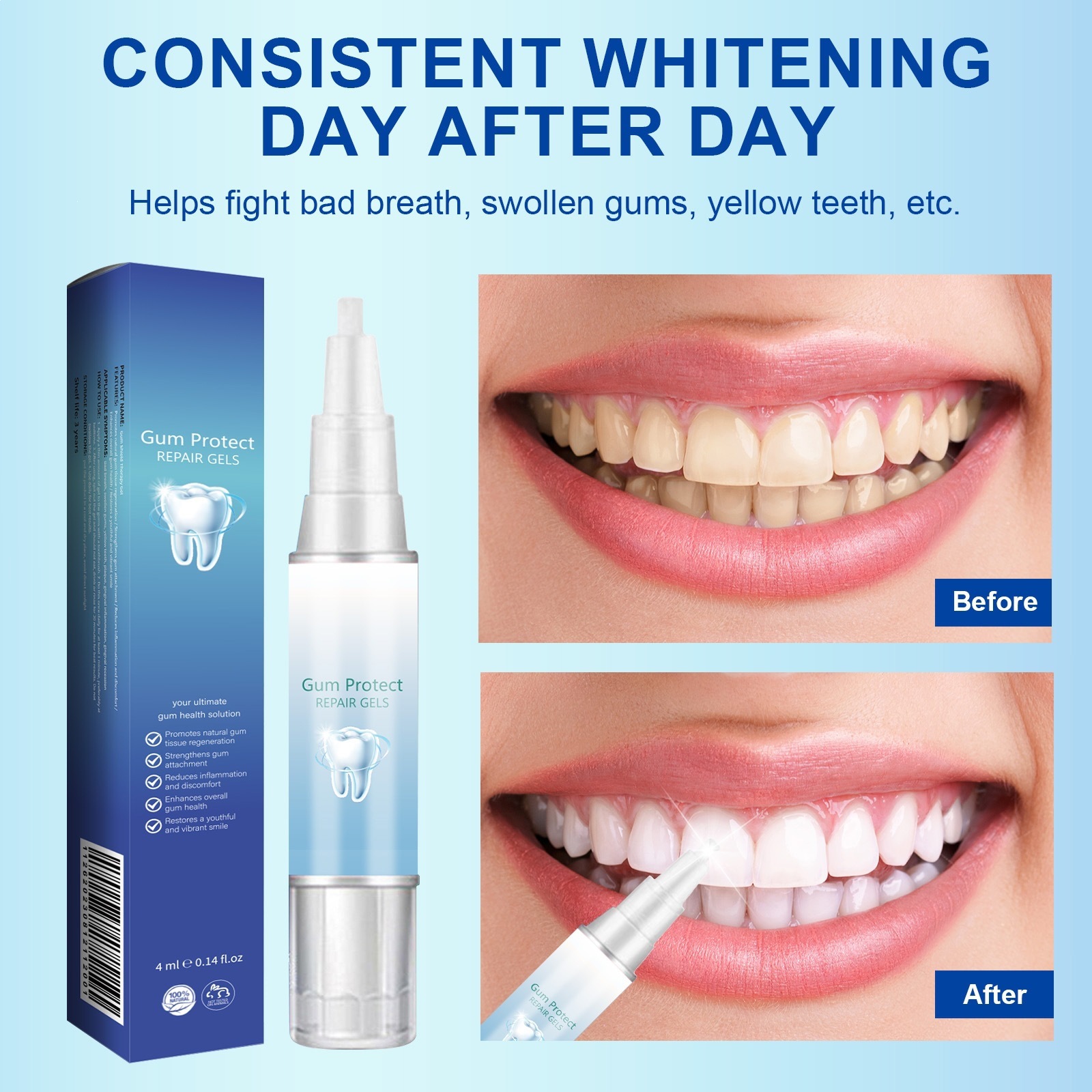 Gum Protect tooth whitening and cleaning pen