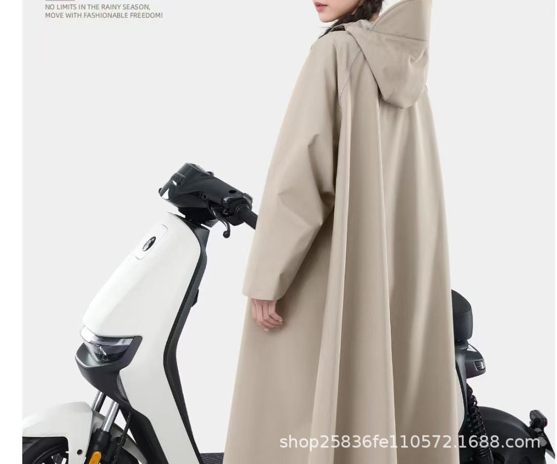 Electric vehicle raincoat, adult full body with sleeves