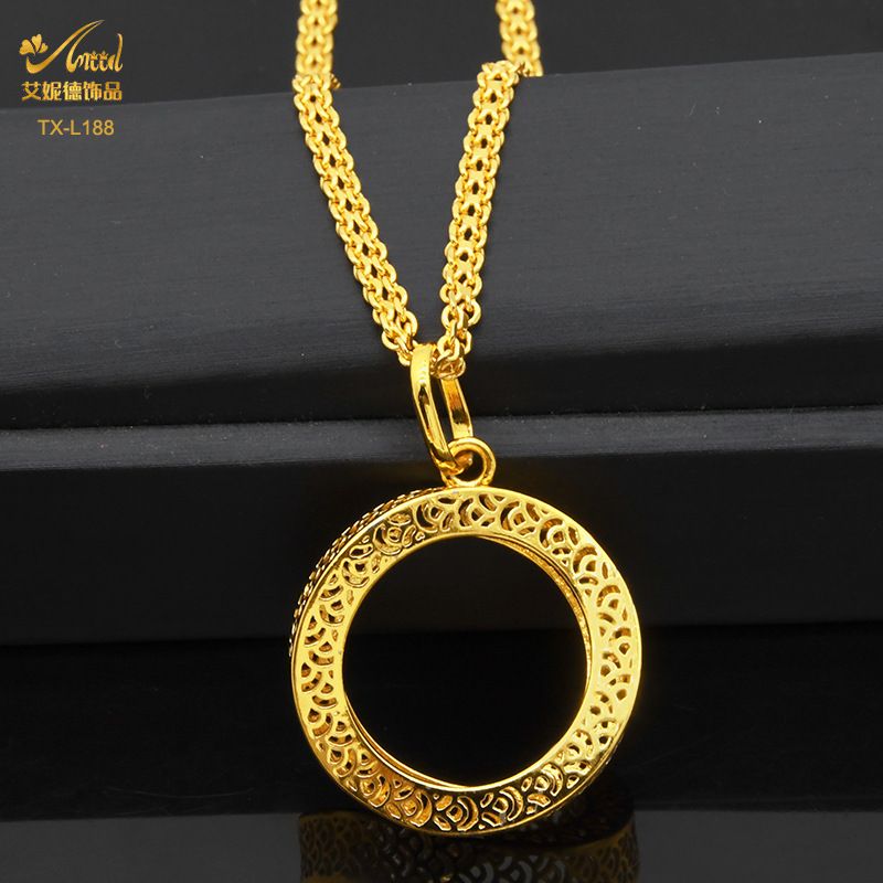 24K altın kaplı bakır takı seti kolye küpe geometrik
