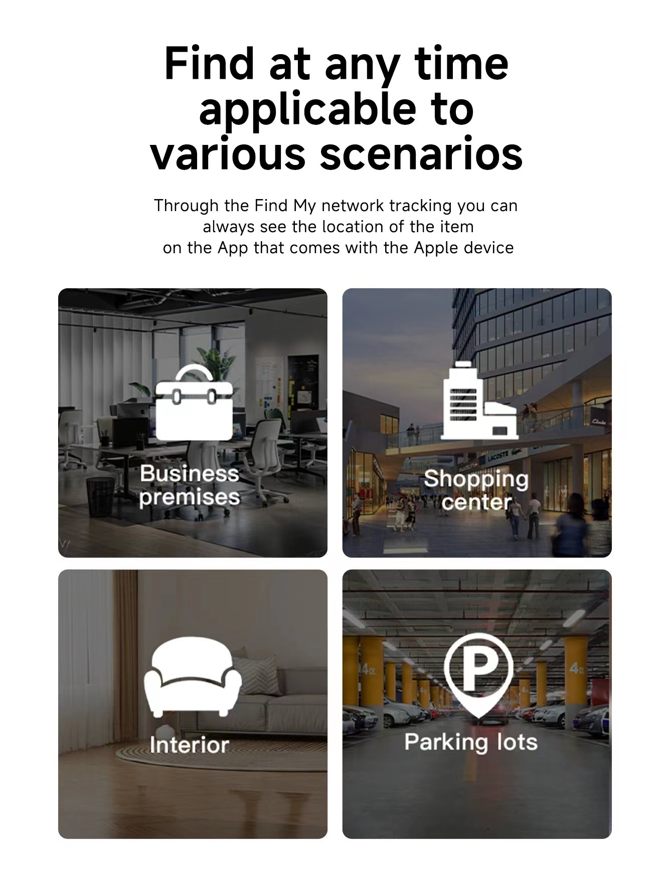Anti-loss tracker, dual system, ultra-thin, iOS/Android