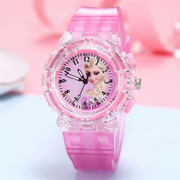Children's Watch Colorful Light Quartz