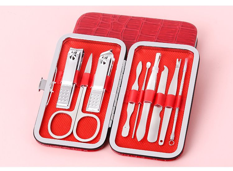 9-teiliges Maniküre-Pediküre- und Augenbrauenschnitt-Set