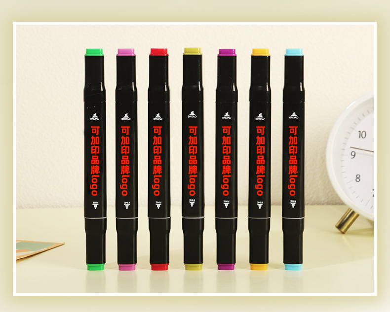 Double-ended alcohol-based marker set, colorful, children's, drawing pen