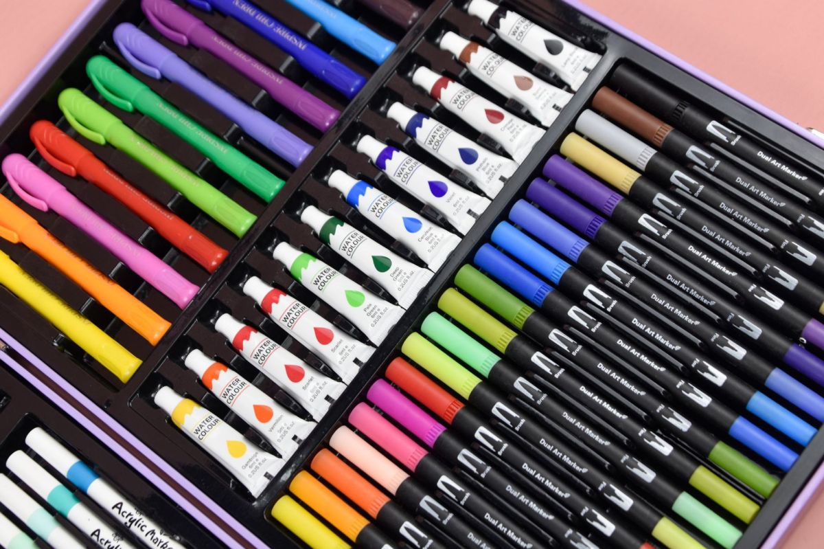 Acryl-Stift-Set Pinsel Malstift Aquarell Kunstbedarf