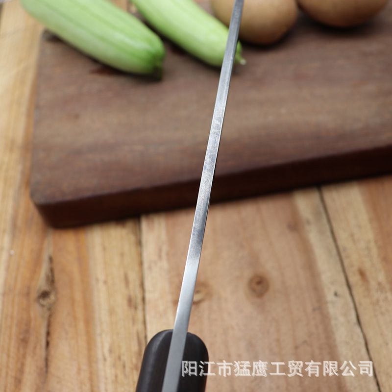 Kitchen knife set, hand-forged, stainless steel, wooden handle