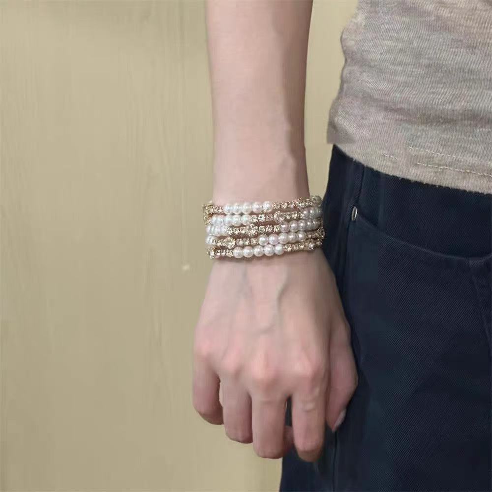 Vintage Multi-Layer Pearl Bracelet