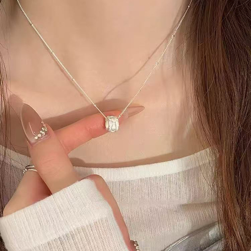 S925 Sterlingsilber Zirkonia-Halskette für Damen