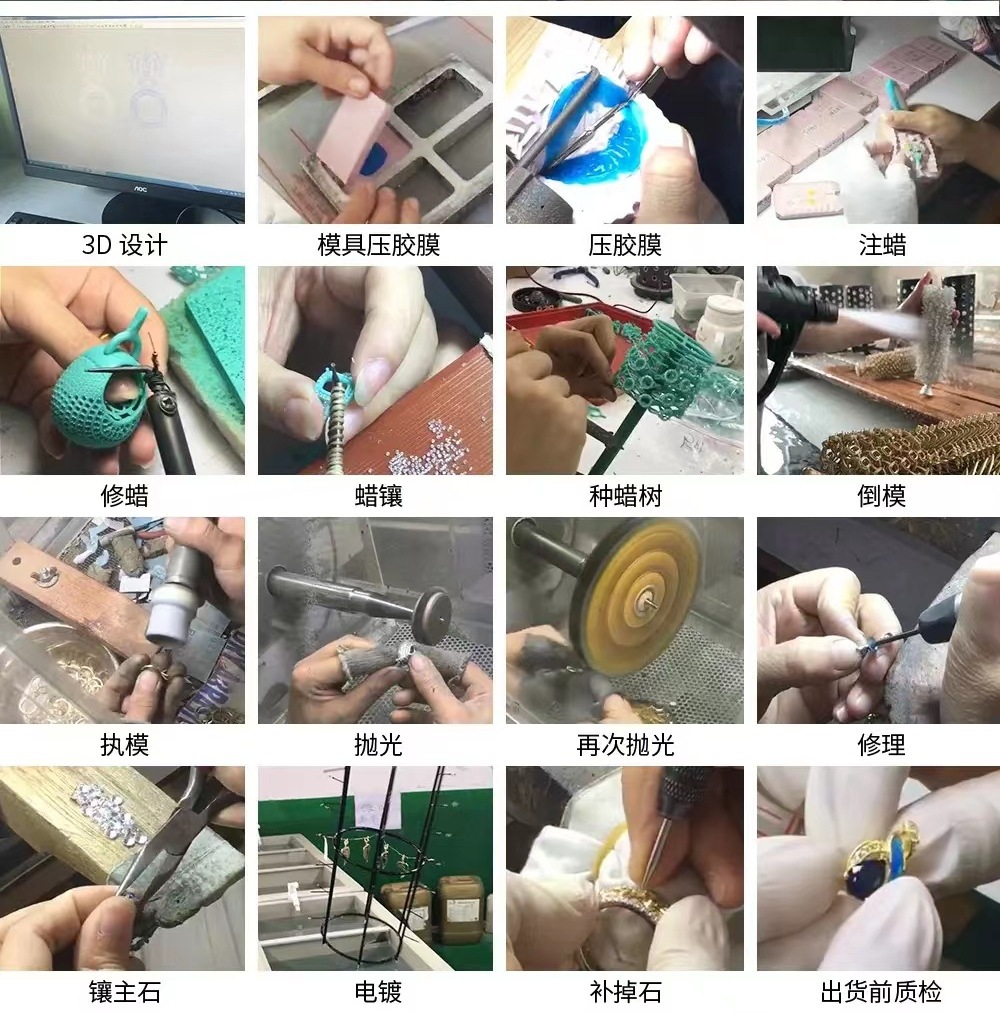 Jinhongsheng S925 gümüş kolye, okyanus kalbi, ay taşı kolye